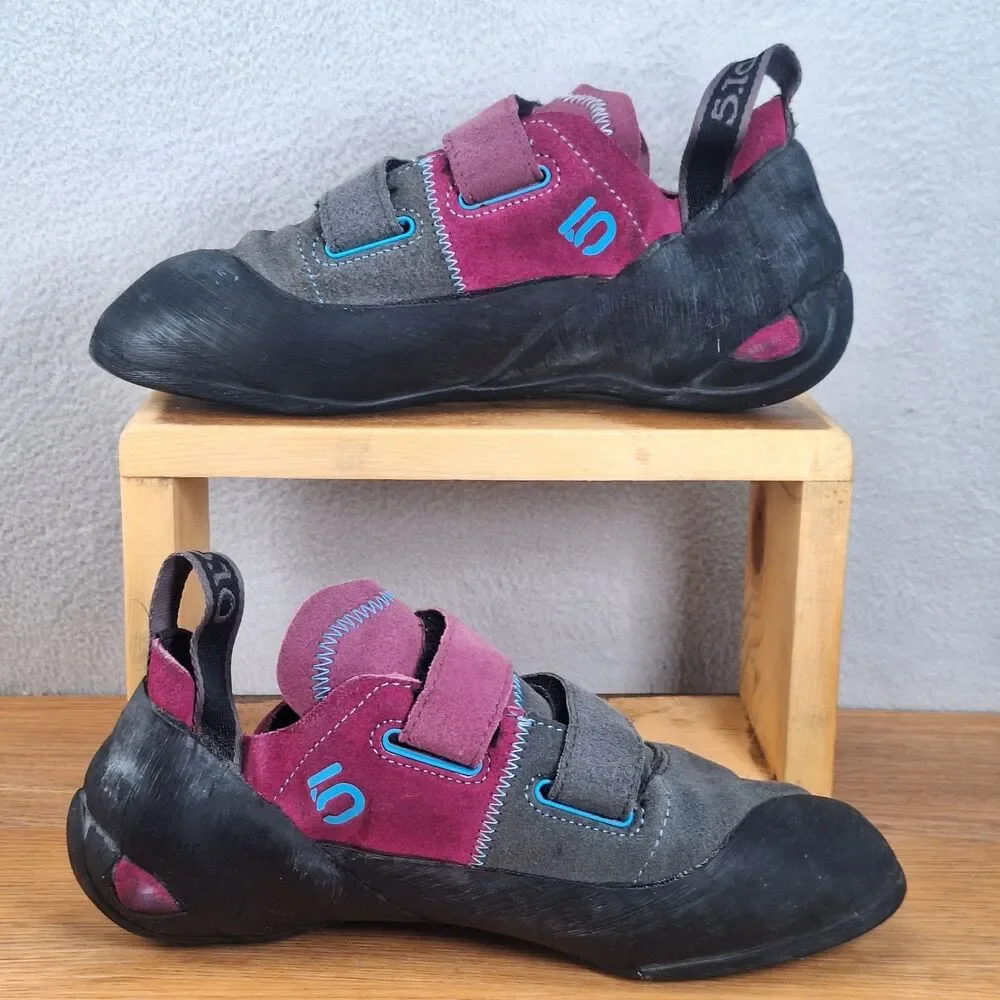 Five Ten Rogue VCS Women's 7.5 Rock Climbing Shoes Purple Blue Made in USA  5.10